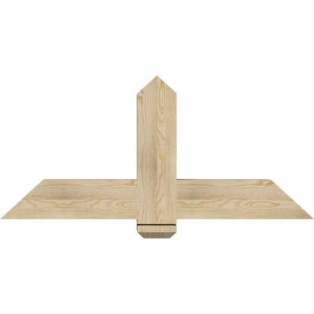 Ekena Millwork Eugene Rough Sawn Timber Gable Bracket, Douglas Fir, 48"W x 22"H x 6"D x 6"F, 11/12 Pitch GBW048X22X0606EUG00RDF